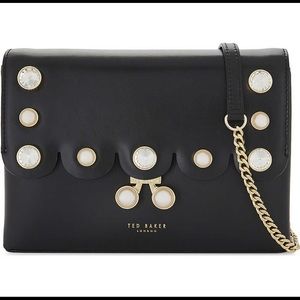Ted Baker Saraa Scalloped Pearl Detail Leather Bag